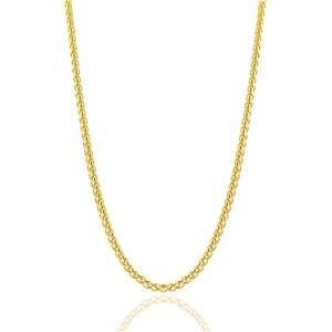 4mm Men Women Wheat Chain Gold Stainless Steel Necklace 22" New